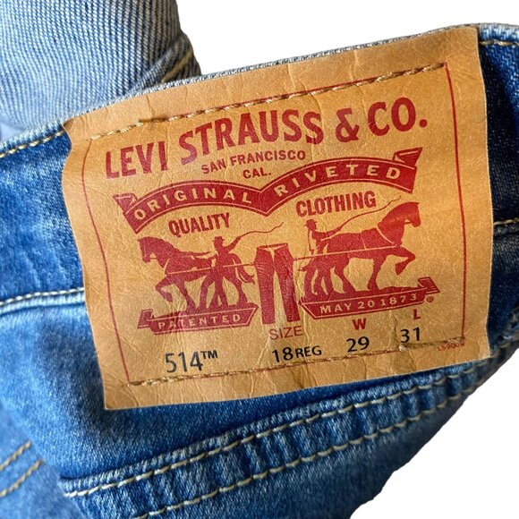 Levi's 514 18 Reg 29x31 Waist Adjusters Denim Jeans - Picture 6 of 6